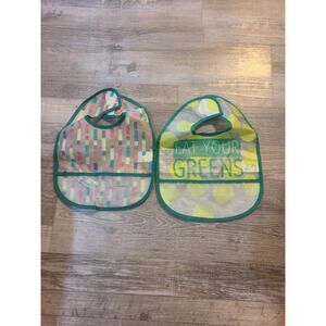 Chick pea 2 baby bibs easy to clean material